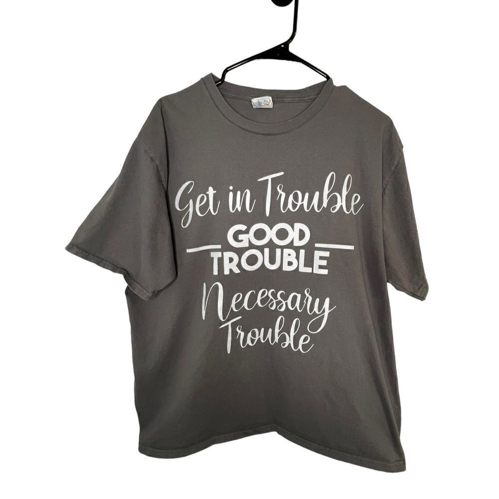 Port And Company Grey Graphic Short Sleeve T-Shirt With Quote